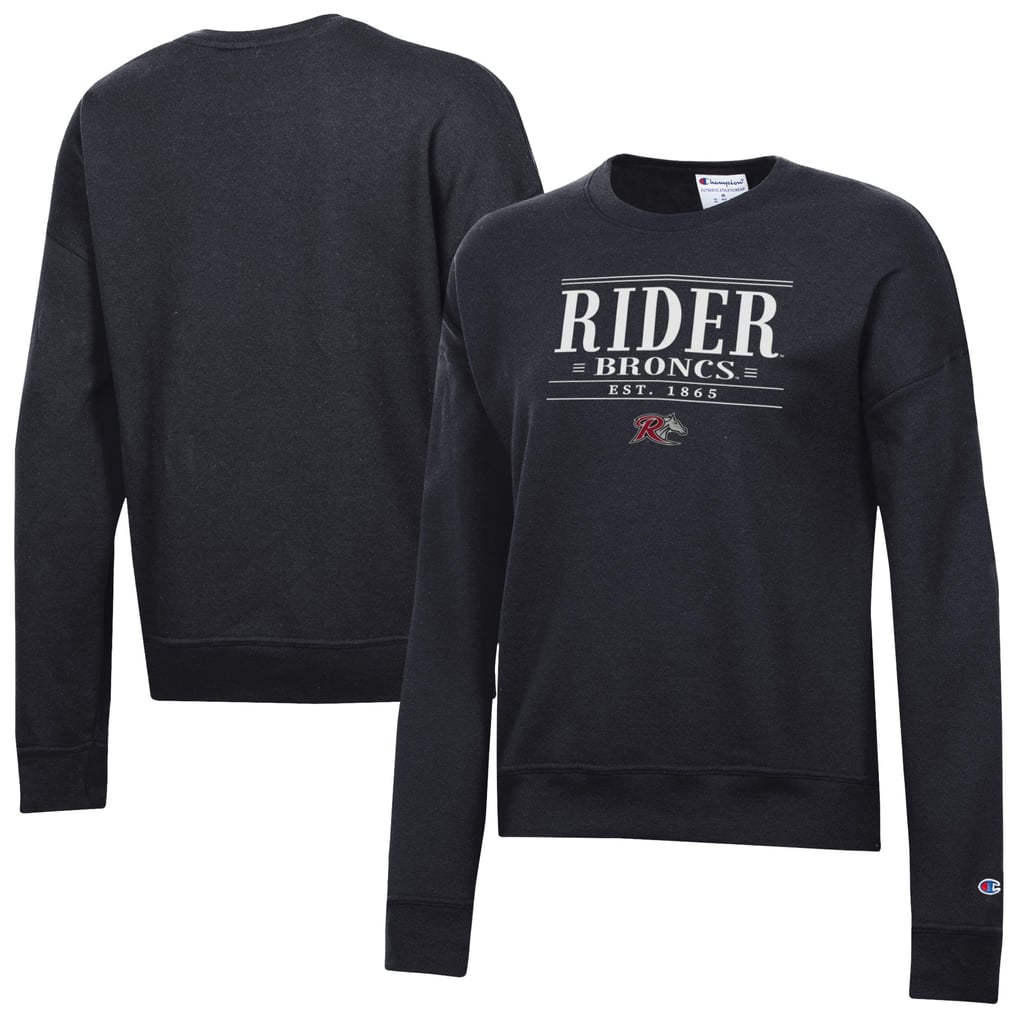  Rider Broncs Champion Women's Powerblend Pullover Sweatshirt - Black